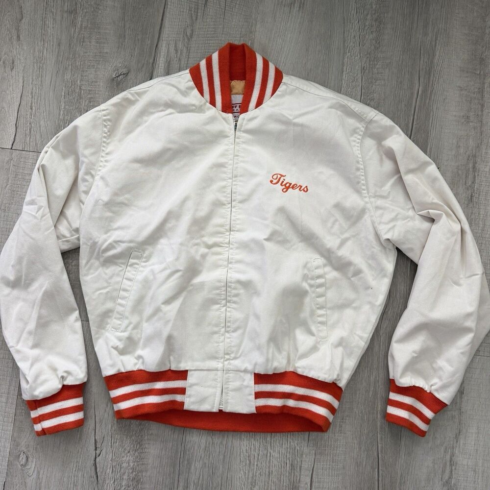 Vintage 1980s Cliff Engle Clemson Varsity Jacket Large Made in USA READ